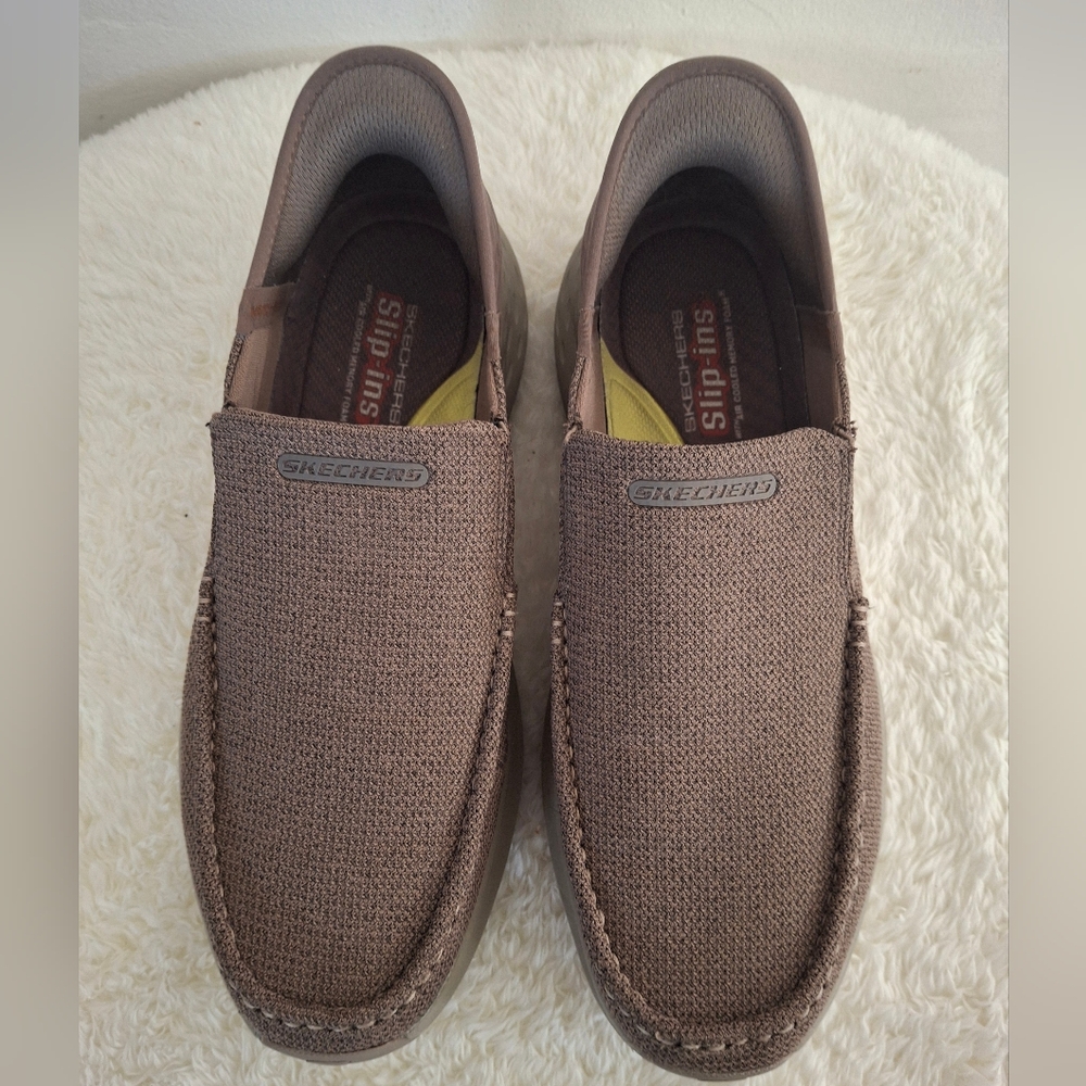Skechers Men's Tan Parson Ralven Slip-On Loafers Size 11.5.